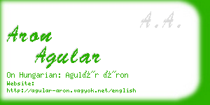 aron agular business card